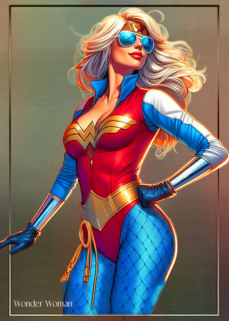 Wonder Woman Anime Girl 1/1 Original One Of A Kind Card Artist Signed