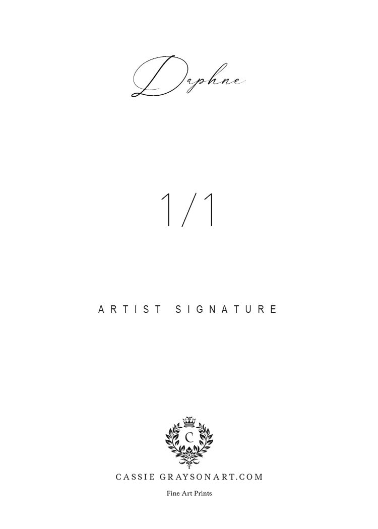 Daphne 1/1 Original One Of A Kind Card Artist Signed