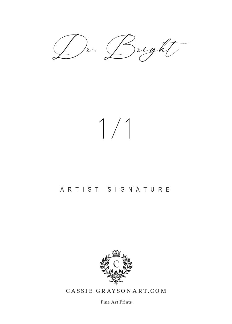 Doctor Blight Anime Girl 1/1 Original One Of A Kind Card Artist Signed